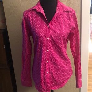 Ralph Lauren pink top with white polka dots